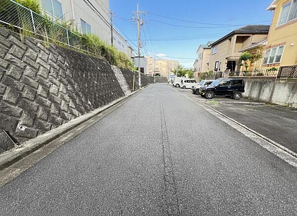 前面道路を含めた現地写真です。