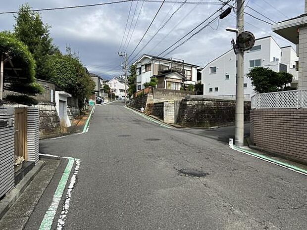 前面道路を含めた現地写真です。