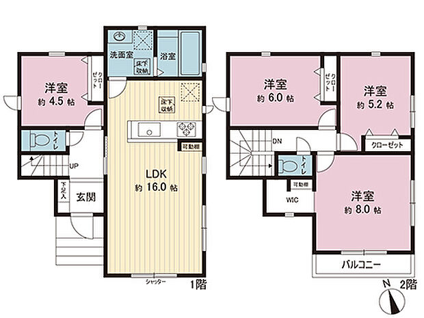 間取図です。図面と異なる場合は現況を優先させていただきます。