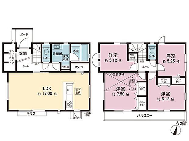 間取図です。図面と異なる場合は現況を優先させていただきます。
