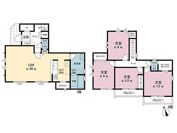 間取図です。図面と異なる場合は現況を優先させていただきます。