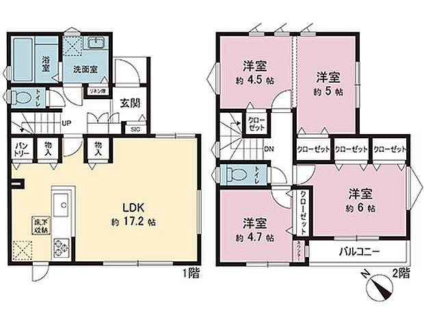 間取図です。図面と異なる場合は現況を優先させていただきます。