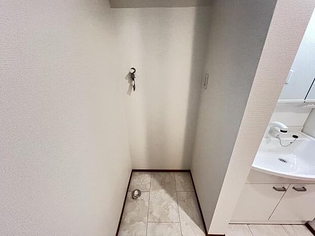 独立洗面台の横にはランドリースペースがございます。