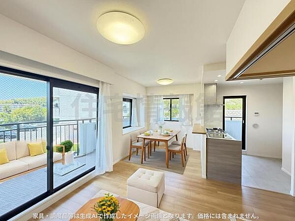 リビングダイニングになります。ご家族そろっての素敵な空間になりそうですね。