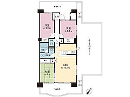 ダイアパレス久里浜フローラルガーデン 3LDKの間取図画像