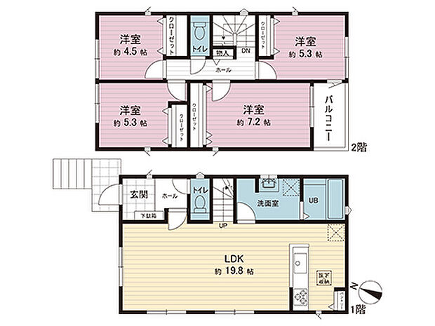 間取図です。図面と異なる場合は現況を優先させていただきます。