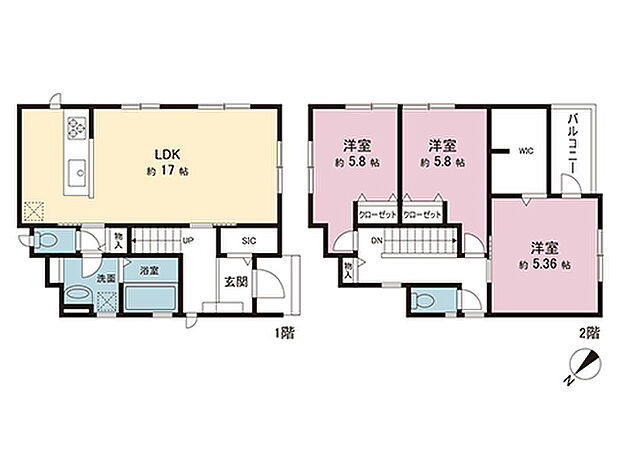間取図です。図面と異なる場合は現況を優先させていただきます。