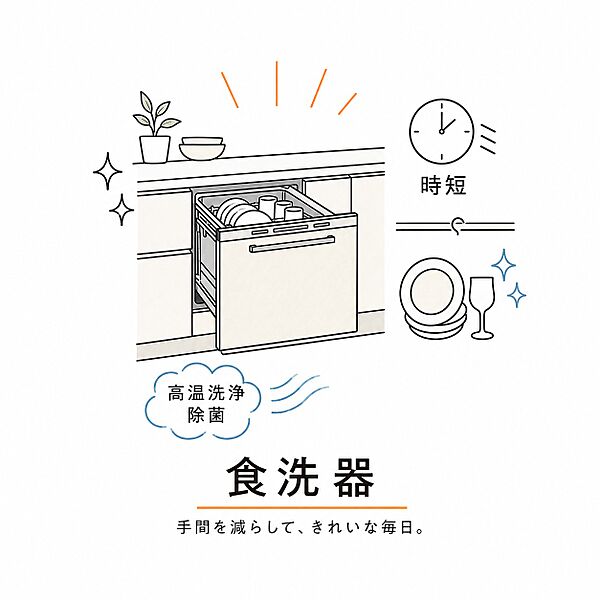◇◆食洗機あり◆◇食器洗乾燥機付きで家族の食器もピカピカ。後片付けもラクラクこなせて、日々の生活には欠かせない便利設備。環境にもママの手にも優しいのがうれしいですね。