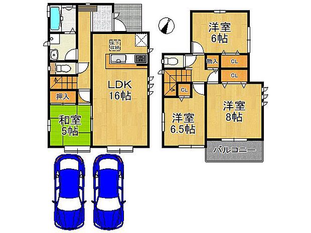 収納充実の間取りです