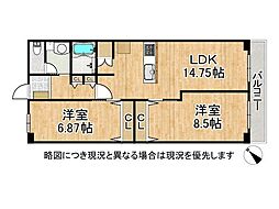 間取図画像 2LDK