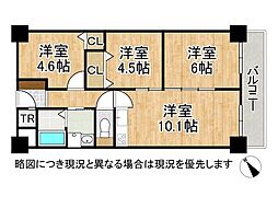 レジオン出来島公園 3LDKの間取図画像