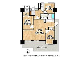 ローレル武庫之荘 3LDKの間取図画像