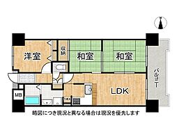 ファミール武庫川東 3LDKの間取図画像