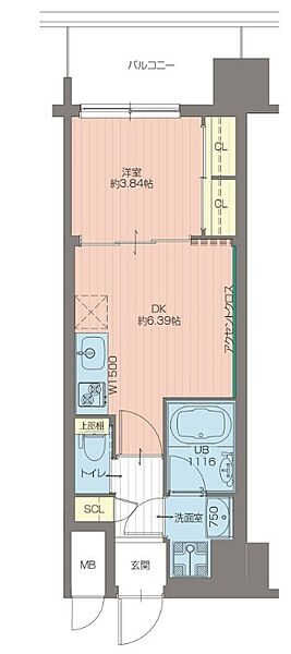 プレジオ松屋町 0803｜大阪府大阪市中央区松屋町住吉(賃貸マンション1DK・8階・28.48㎡)の写真 その2