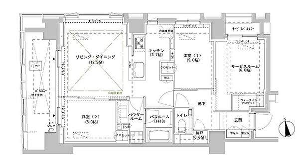 同じ建物の物件間取り写真 - ID:213098783300