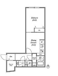リーガランド神楽坂（LEGALAND神楽坂） 4階1DKの間取り