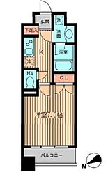 KDXレジデンス神楽坂 6階1Kの間取り