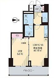 プレシャス音羽 6階1LDKの間取り