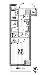 グランド神楽坂 1階1Kの間取り