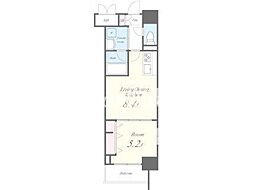 ROOTs Shinjuku Wakamatsucho 11階1LDKの間取り