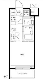 ルーブル早稲田 7階1Kの間取り
