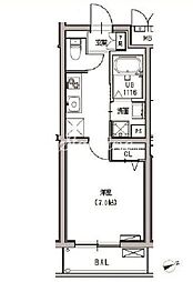 MDM早稲田 3階1Kの間取り