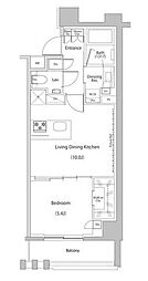 ザ・パークハビオ文京江戸川橋 1LDKの間取図画像
