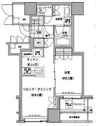 ウエストパークタワー池袋 1LDKの間取図画像
