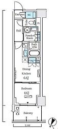 ロイヤルパークス赤羽サウス 1DKの間取図画像