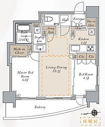 PRIMALCITY神楽坂 2LDKの間取図画像