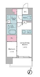 デュオフラッツ飯田橋WEST 1LDKの間取図画像