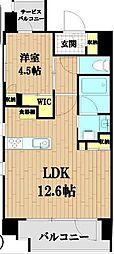 クリオラベルヴィ市ヶ谷 1LDKの間取図画像