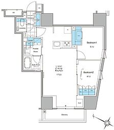 ルフォンプログレ北新宿 2LDKの間取図画像
