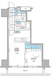 ルフォンプログレ北新宿 1LDKの間取図画像
