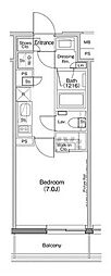 ザ・パークハビオ神楽坂香月 1Kの間取図画像