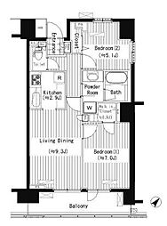プライムアーバン東中野コート 2LDKの間取図画像