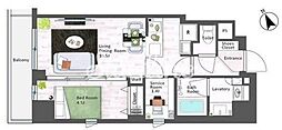 AIFLAT代々木上原 1SLDKの間取図画像