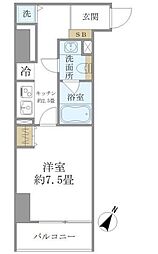 SS.FLAT神楽坂south 1Kの間取図画像