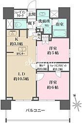 BELISTA文京関口 2LDKの間取図画像