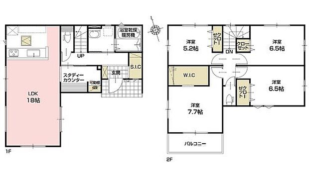 〜収納豊富なプランを採用〜 ・ウォークインクローゼット、シューズインクロークなど収納豊富なプランを採用。 ・今のお住まいと収納力をぜひ比較してみてください。 