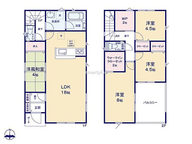 〜収納豊富なプランを採用〜 ・ウォークインクローゼットなど収納豊富なプランを採用。家の中がスッキリと片付きます。 ・今のお住まいと収納力をぜひ比較してみてください。 