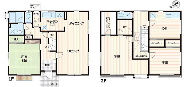 ～上下階にキッチンのある間取り～ ・2世帯住宅としてもおススメです。 ・2階のキッチンはそのまま使っても、お部屋にリフォームしてもいいですね。