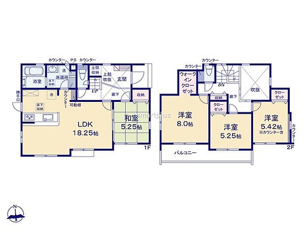 〜水周り集中プランを採用〜 ・キッチン・洗面など水回りを集中させることで家事のしやすい間取。 ・日々の事なので家事導線もご見学の際にぜひチェックしてみてください。 