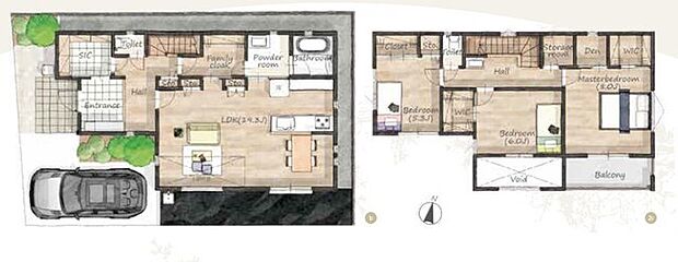 〜全居室南向きの間取り〜 ・各居室が南向きなので穏やかな陽の入る陽当り良好な仕様。 ・明るい空間でくつろぎのお時間をお過ごしいただけます。 