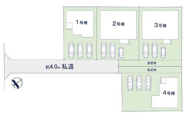 〜カースペース3台分確保〜 ・各棟カースペースが3台分ございますので、車通勤の方にもお勧めのプランとなっております。 ・余裕の敷地で余裕のある新生活をお過ごしいただけます。