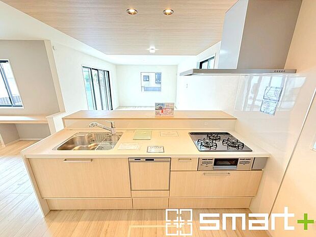 ~食器洗浄機を標準装備~ ・キッチンにはビルトインタイプの食器洗浄機を標準装備。 ・家事にかける時間を削減でき、「自分時間」を増やすことができる嬉しいアイテムです。