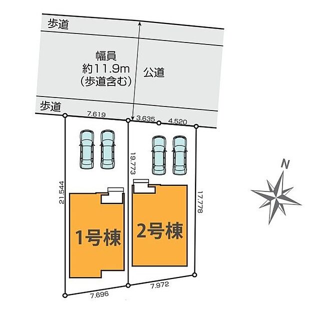 〜カースペース2台以上確保〜 ・各棟カースペースが2台以上ございますので、車通勤の方にもお勧めのプランとなっております。 ・余裕の敷地で余裕のある新生活をお過ごしいただけます。