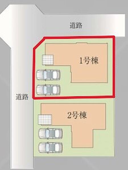~カースペース2台分確保~ ・各棟カースペースが2台分ございますので、車通勤の方にもお勧めのプランとなっております。 ・余裕の敷地で余裕のある新生活をお過ごしいただけます。