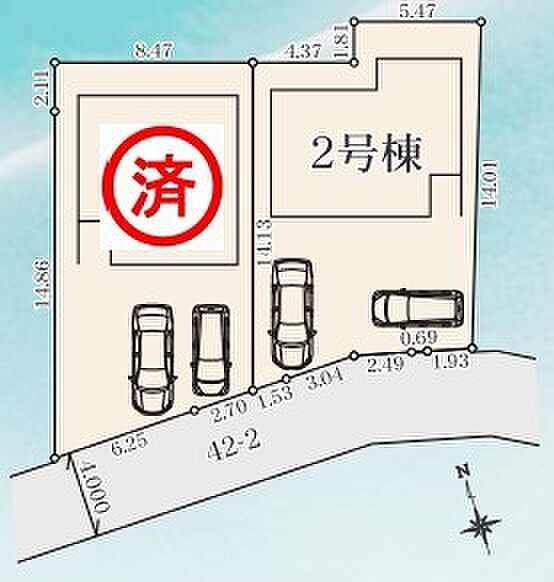 ~陽当りの良い南道路の立地~ ・南側に道路がございますので、穏やかな陽の入る陽当り良好なお住まい。 ・将来的にも陽当りが確保されているのが嬉しいポイントですね。