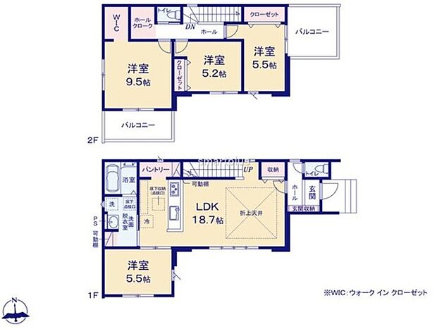 〜リビングイン階段を採用〜 ・リビングイン階段なので2階へ行く際、降りる際に必ずリビングを通る「ご家族の顔が見える」仕様。 ・家族の距離が近づく間取となっております。 